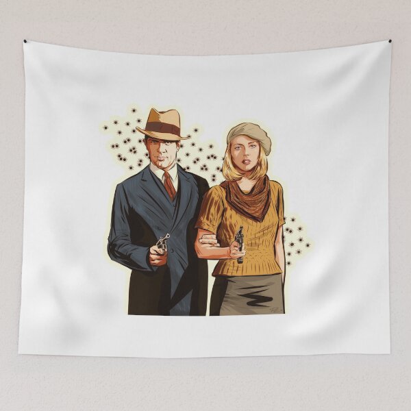 Item preview, Bonnie and Clyde - An illustration by Paul Cemmick designed and sold by TIGERDAVER.
