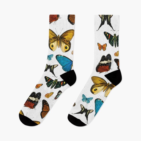 Item preview, Butterflies pattern vintage print designed and sold by Onyria Art.