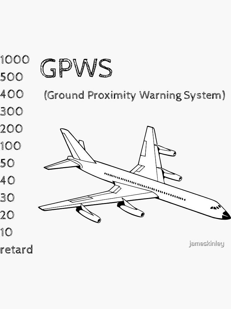 "Pilot GPWS Aviation Flight Sim Funny Design" Sticker for Sale by