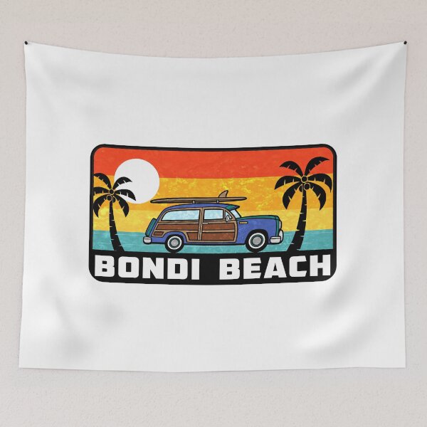 Item preview, Bondi Beach New South Wales Surfing Australia Woodie Surf Surfer Surfboard designed and sold by DESTINATIONS DECAL.
