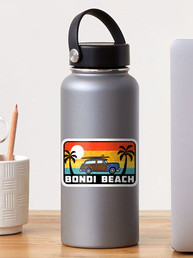 Thumbnail 1 of 3, Sticker, Bondi Beach New South Wales Surfing Australia Woodie Surf Surfer Surfboard designed and sold by MyHandmadeSigns.