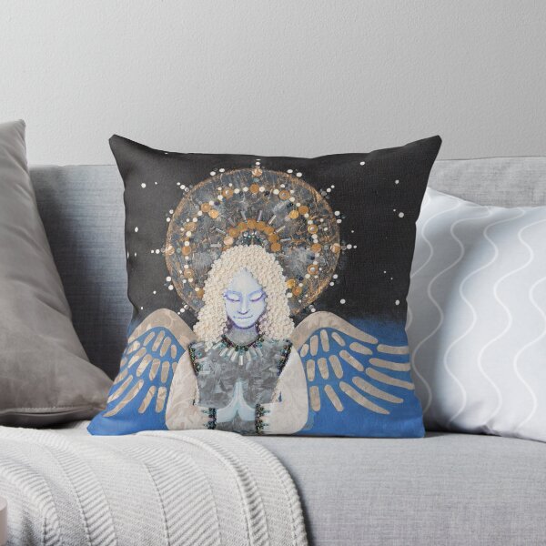 Blue Angel Throw Pillow