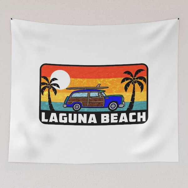 Item preview, Laguna Beach California Surfing Woodie Surf Surfer Surfboard designed and sold by DESTINATIONS DECAL.