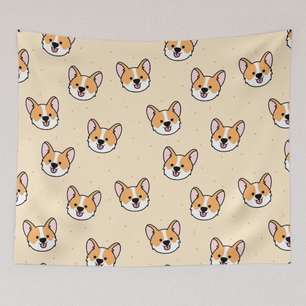 Item preview, Cute Corgi puppy smiling pattern designed and sold by MindChirp.