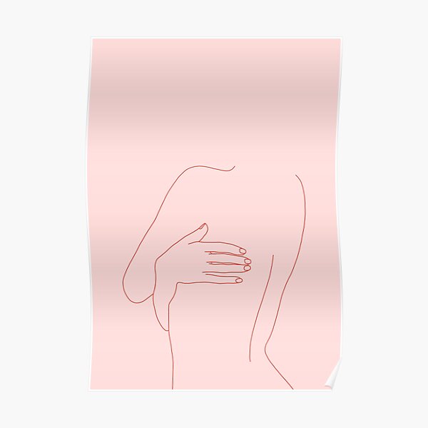Ilustración de espalda desnuda - Kat Pink Póster