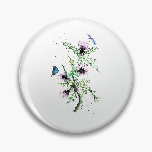 Item preview, Scottish Thistle, watercolor Scottish Thistle designed and sold by Rosaliartbook.