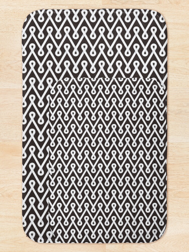 Thumbnail 5 of 6, Bath Mat, Beautiful Pattern # 21 Ribbons designed and sold by PrMoonlessNight.