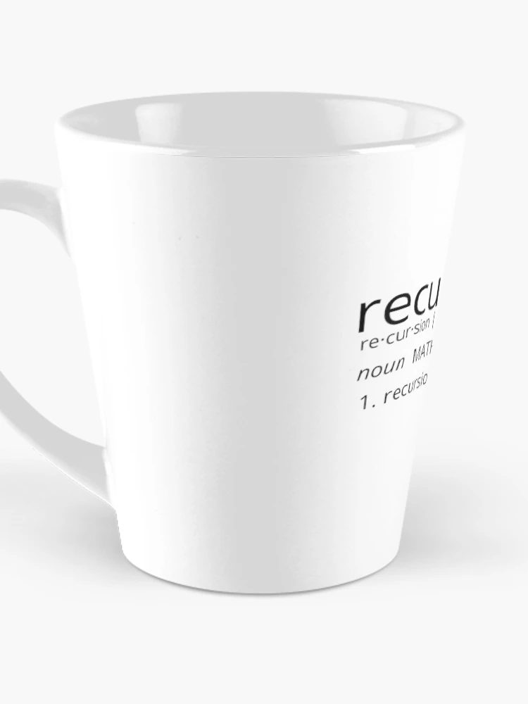 Thumbnail 3 of 4, Coffee Mug, Recursion Programming Coding Funny Design designed and sold by jameskinley.