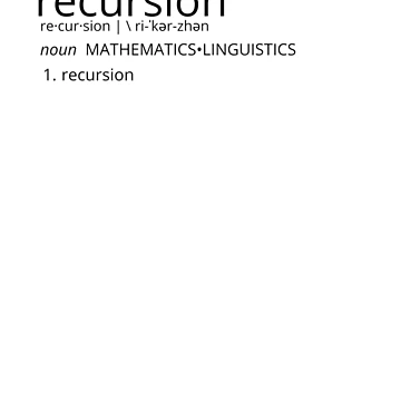 Artwork thumbnail, Recursion Programming Coding Funny Design by jameskinley