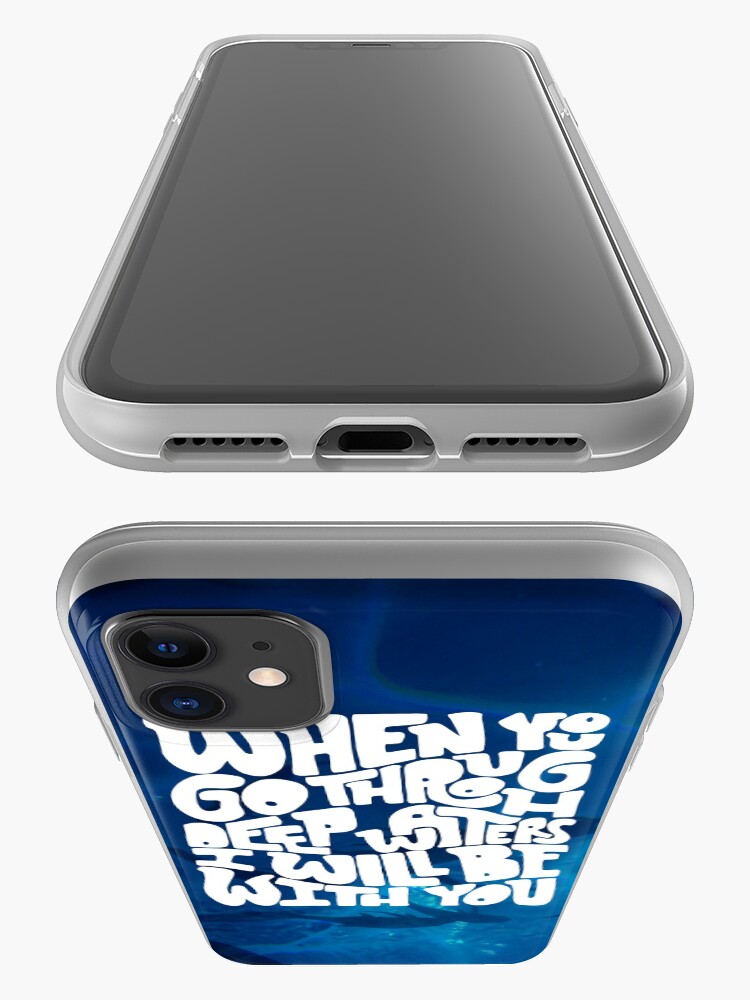 Alternate view of Through deep waters God is with you iPhone Case & Cover