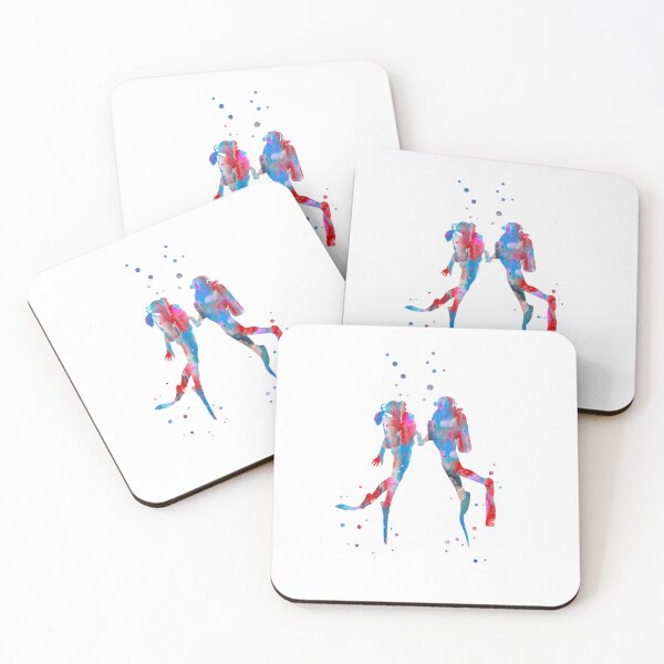 Item preview, Scuba divers, scuba couple, scuba divers couple designed and sold by Rosaliartbook.
