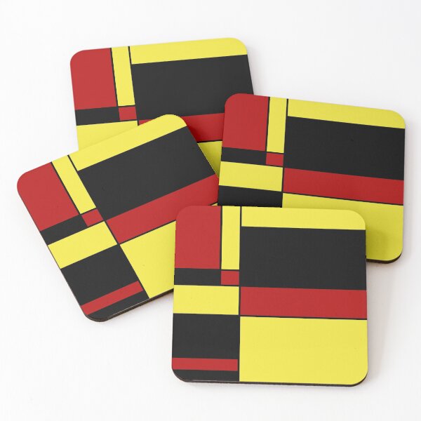 Item preview, Rectangular abstract block design - RED and YELLOW designed and sold by ArticaDesign.