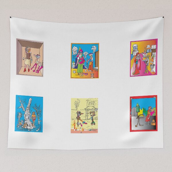 Item preview, Story Book Postage Stamp Stickers, TeresaTown at Redbubble 2020 designed and sold by Mark Stansberry.