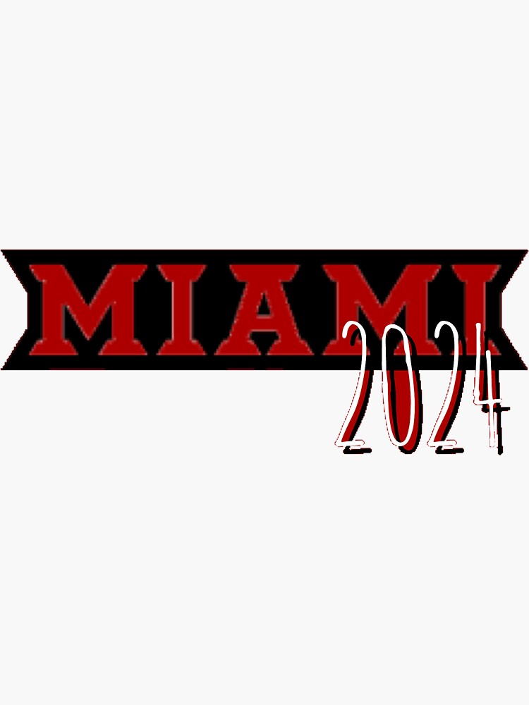 "Miami University Class of 2024" Sticker by uniquehockey Redbubble