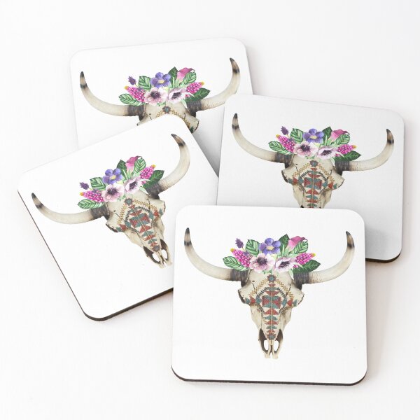 Item preview, Bull Boho, Bull Floral Bull, Skull Bul designed and sold by Khalu.