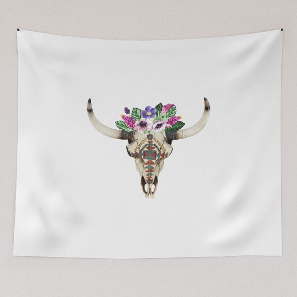 Item preview, Bull Boho, Bull Floral Bull, Skull Bul designed and sold by Khalu.