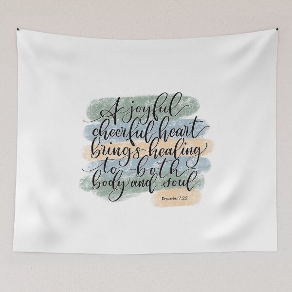 Item preview, Proverbs 17:22 Bible verse lettering designed and sold by PearlOfGod.