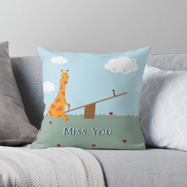 Miss You Throw Pillow