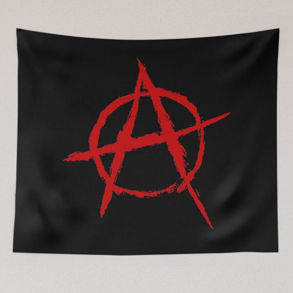 Item preview, Anarchy symbol in red designed and sold by Death Rock Tee.