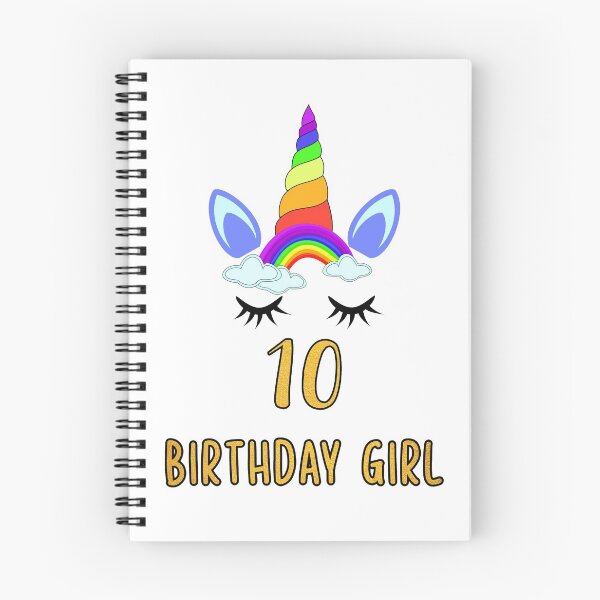 Aperçu de l'œuvre 10 Years Birthday and anniversary Gift unicorn, Happy Birthday unicorn girl créée et vendue par BESTIFY.
