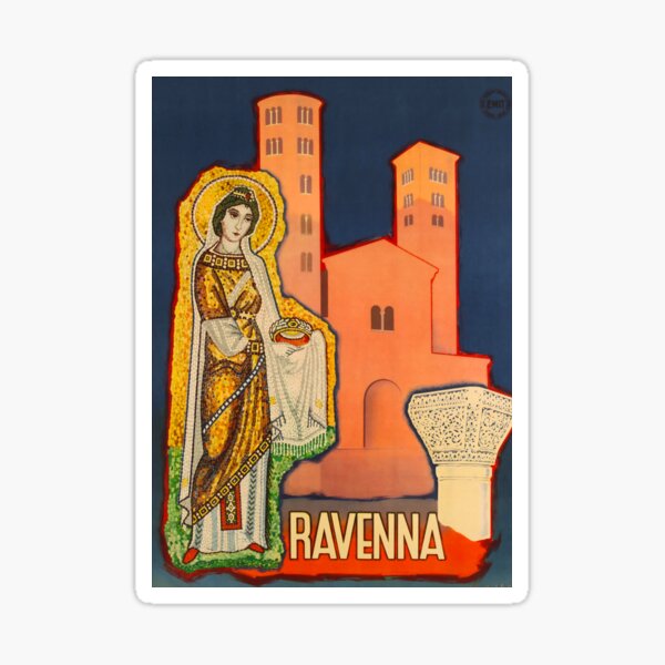 Item preview, Ravenna vintage travel poster designed and sold by stickart-marek.