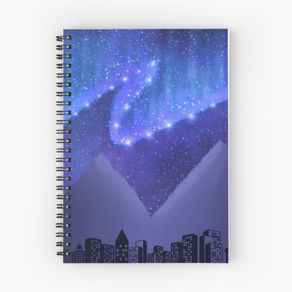 Item preview, Northern Lights over Mountain Town designed and sold by paintedkat.
