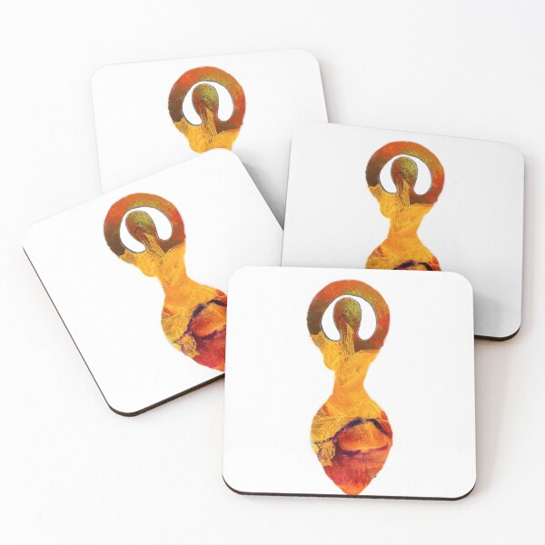 Fire Phoenix Goddess Coasters (Set of 4)