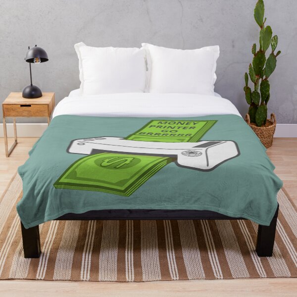 Money Printer Go Brrrrrr Throw Blanket