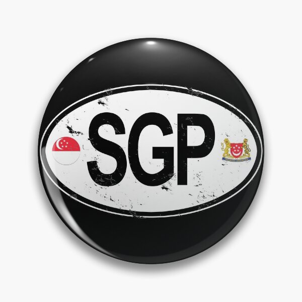 Item preview, Singapore Oval Country Code Decal designed and sold by rogue-design.