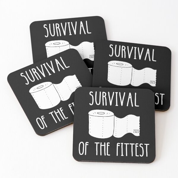 Item preview,  Survival of the Fittest - Toilet paper crisis black T-shirt designed and sold by DebbieT68.