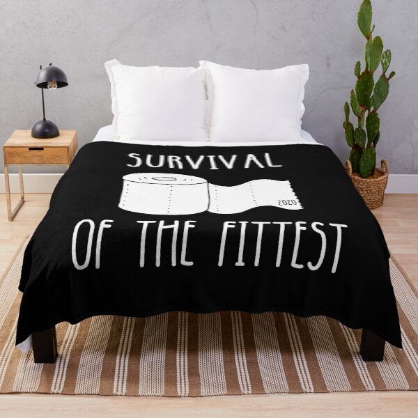Item preview,  Survival of the Fittest - Toilet paper crisis black T-shirt designed and sold by DebbieT68.