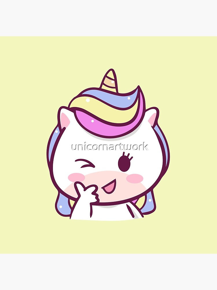 Little Baby Unicorn Wink Cute Gift For Boys Girls Art Board Print By Unicornartwork Redbubble