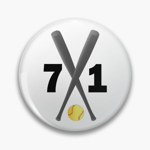 Item preview, Softball number 71 - seventy one with bats and ball designed and sold by AllShirts21.