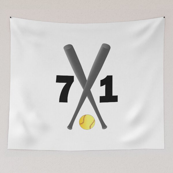 Item preview, Softball number 71 - seventy one with bats and ball designed and sold by AllShirts21.