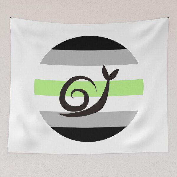 Item preview, Agender Minimalist Pride Snail Logo designed and sold by PrideSnails.