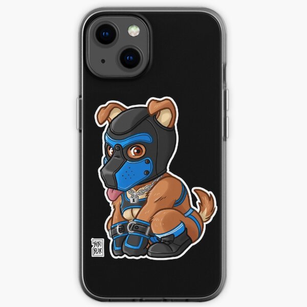 PLAYFUL PUPPY - BLUE MASK - BEARZOO SERIES iPhone Soft Case