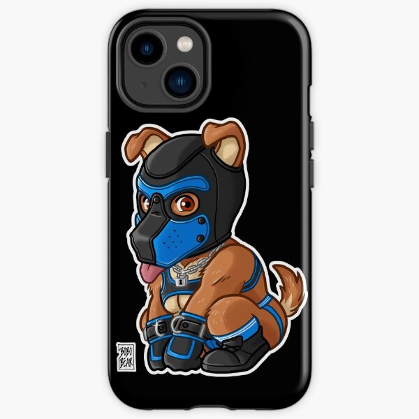 PLAYFUL PUPPY - BLUE MASK - BEARZOO SERIES iPhone Tough Case
