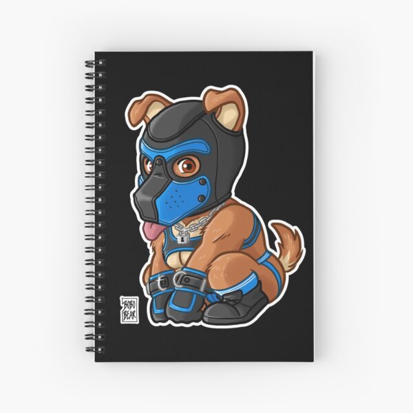 PLAYFUL PUPPY - BLUE MASK - BEARZOO SERIES Spiral Notebook
