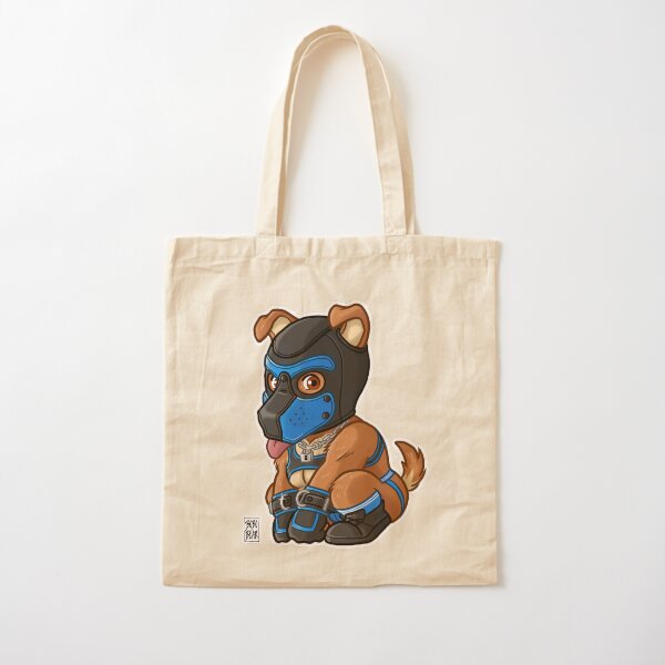 PLAYFUL PUPPY - BLUE MASK - BEARZOO SERIES Cotton Tote Bag