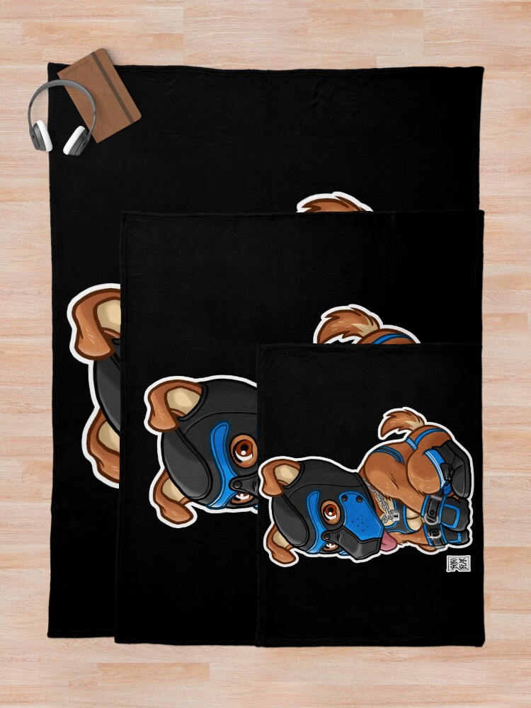 Alternate view of PLAYFUL PUPPY - BLUE MASK - BEARZOO SERIES Throw Blanket