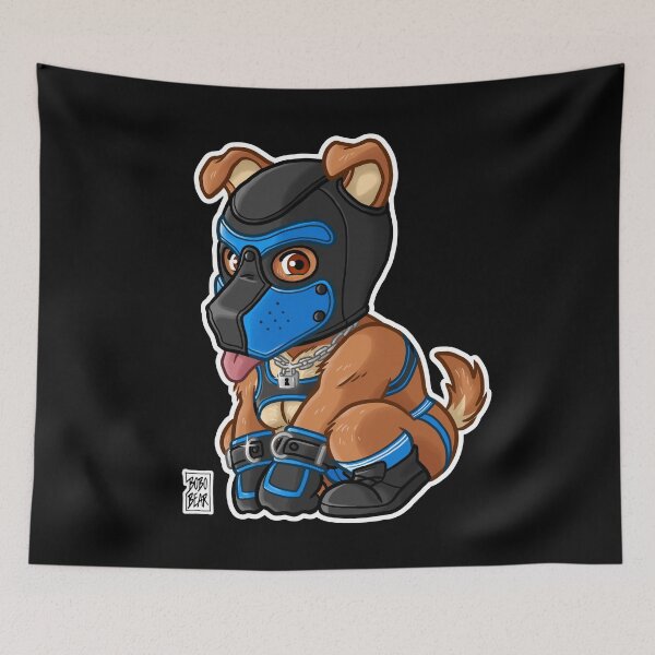 Item preview, PLAYFUL PUPPY - BLUE MASK - BEARZOO SERIES designed and sold by bobobear.