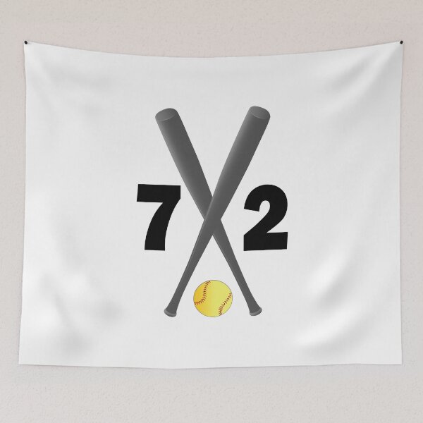 Item preview, Softball number 72 - seventy two with bats and ball designed and sold by AllShirts21.
