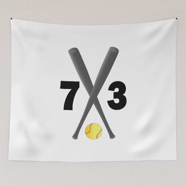 Item preview, Softball number 73 - seventy three with bats and ball designed and sold by AllShirts21.