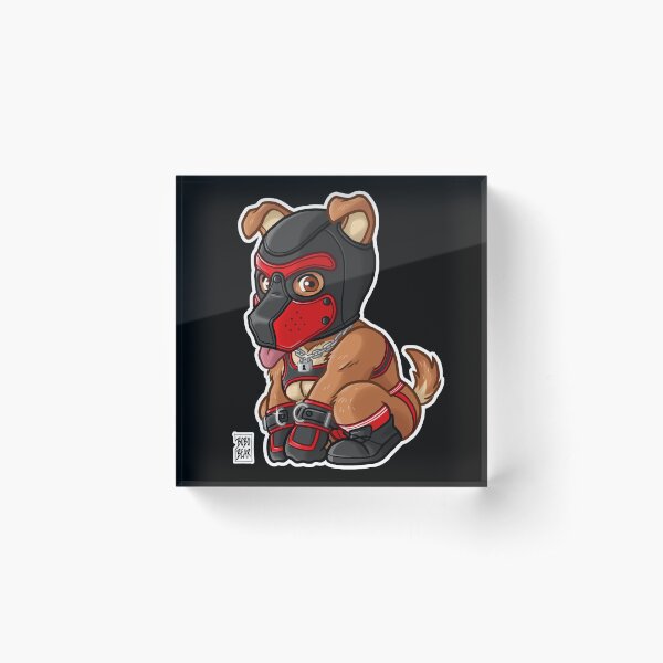 PLAYFUL PUPPY - RED MASK - BEARZOO SERIES Acrylic Block