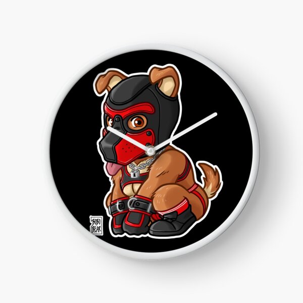 PLAYFUL PUPPY - RED MASK - BEARZOO SERIES Clock