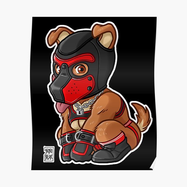 PLAYFUL PUPPY - RED MASK - BEARZOO SERIES Poster