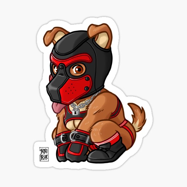Item preview, PLAYFUL PUPPY - RED MASK - BEARZOO SERIES designed and sold by bobobear.