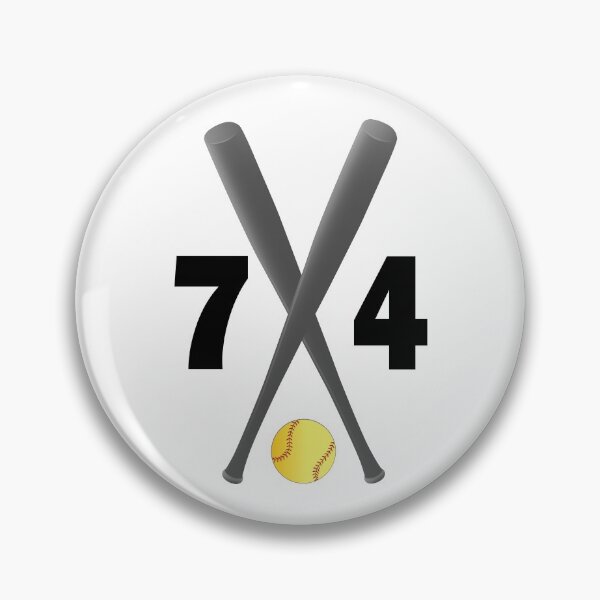 Item preview, Softball number 74 - seventy four with bats and ball designed and sold by AllShirts21.