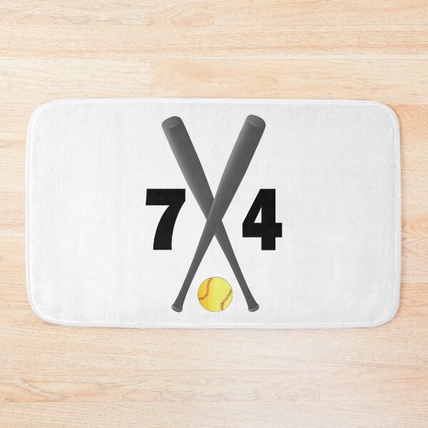 Item preview, Softball number 74 - seventy four with bats and ball designed and sold by AllShirts21.