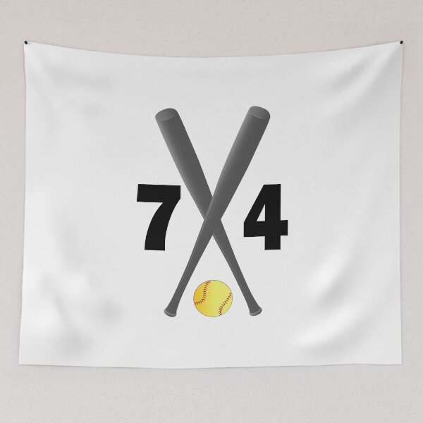 Item preview, Softball number 74 - seventy four with bats and ball designed and sold by AllShirts21.